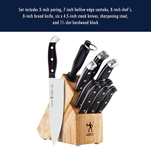 HENCKELS Premium Quality 12-Piece Statement Knife Set with Block, Razor-Sharp, German Engineered Informed by over 100 Years of Masterful Knife Making, Lightweight and Strong, Dishwasher Safe - Image 3