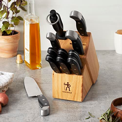 HENCKELS Premium Quality 12-Piece Statement Knife Set with Block, Razor-Sharp, German Engineered Informed by over 100 Years of Masterful Knife Making, Lightweight and Strong, Dishwasher Safe - Image 2