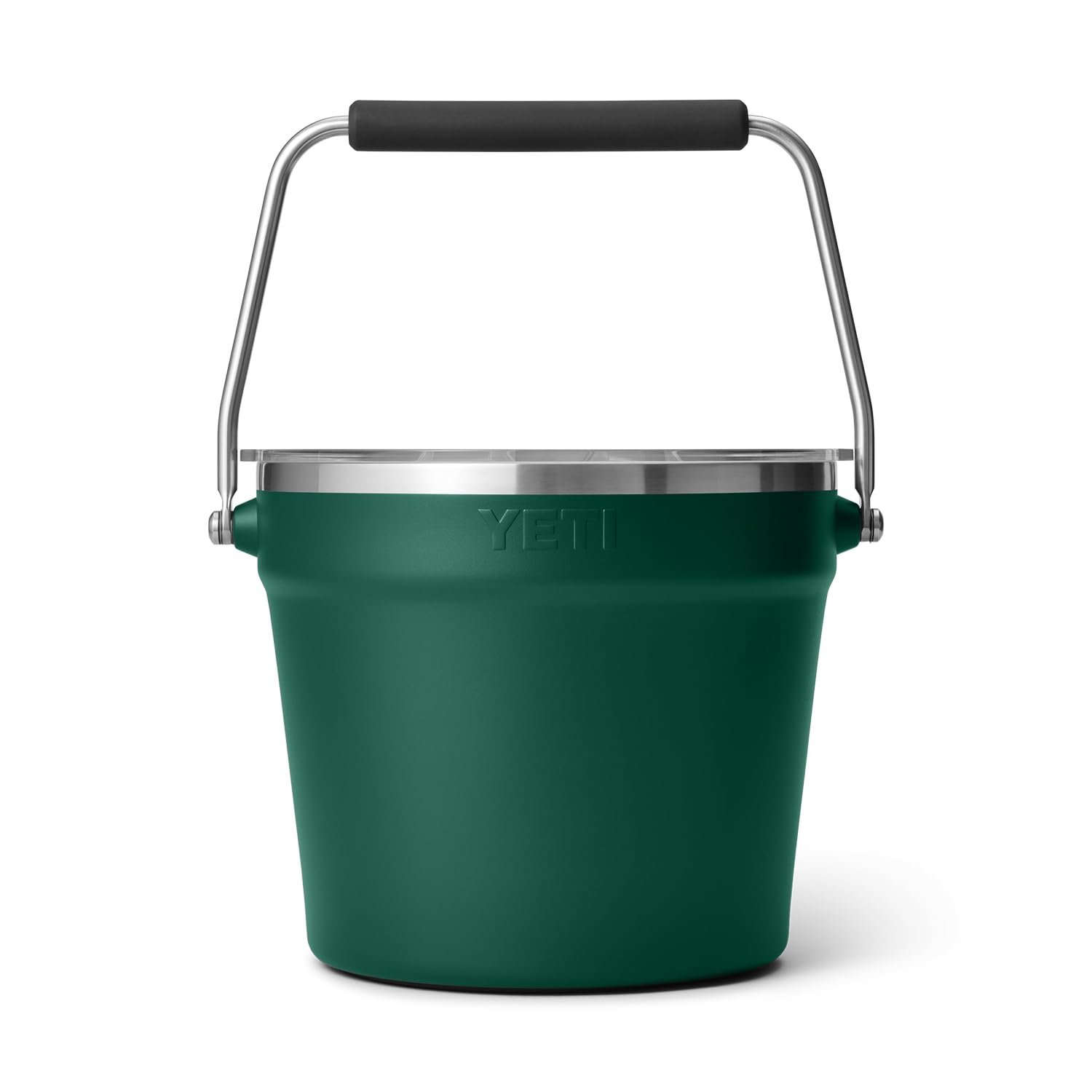 YETI Rambler Beverage Bucket, Double-Wall Vacuum Insulated Ice Bucket with Lid, Black Forest Green - Image 3