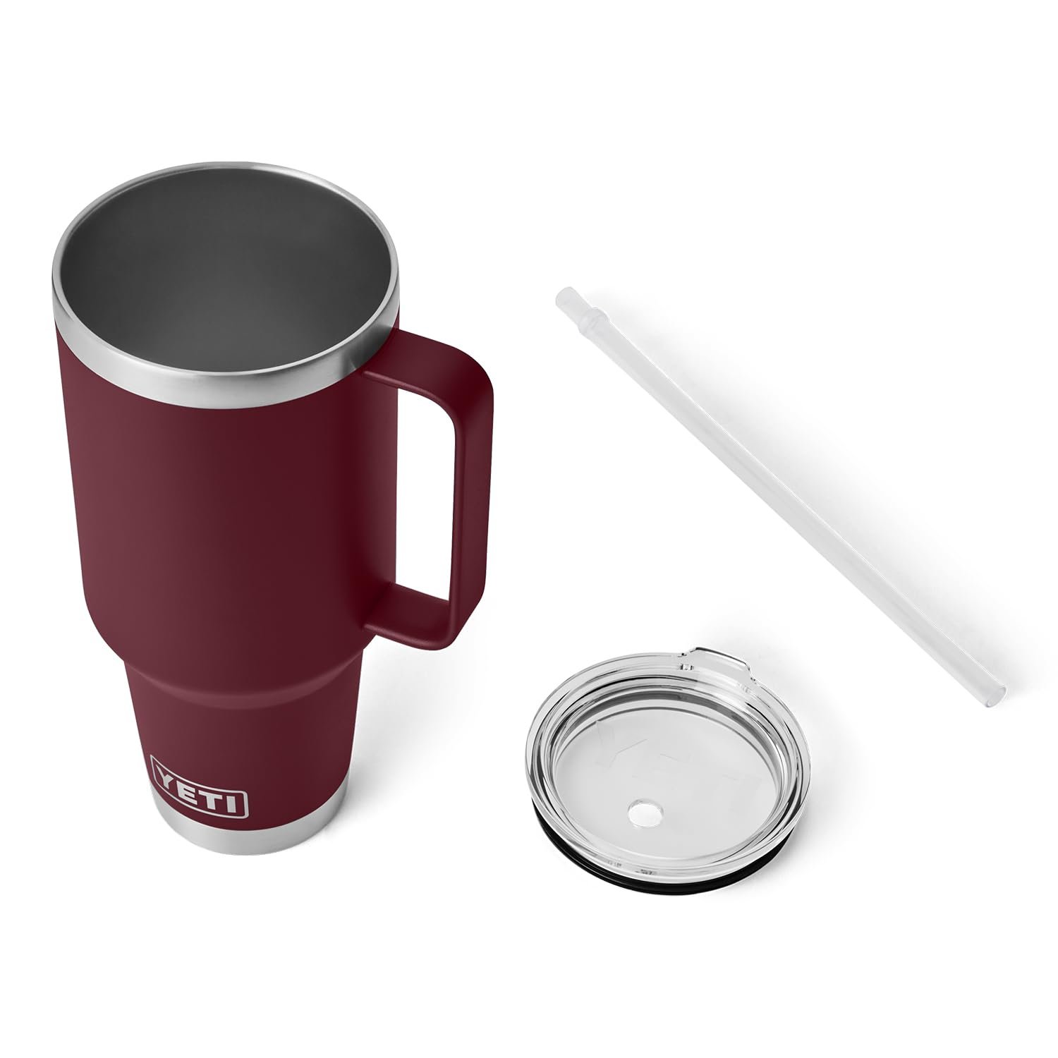 YETI Rambler 42 oz Straw Mug, Vacuum Insulated, Stainless Steel, Wild Vine Red - Image 5