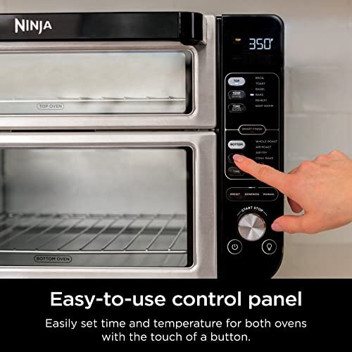 Ninja DCT451 12-in-1 Smart Double Oven with FlexDoor, Thermometer, FlavorSeal, Smart Finish, Rapid Top Convection and Air Fry Bottom , Stainless Steel - Image 3