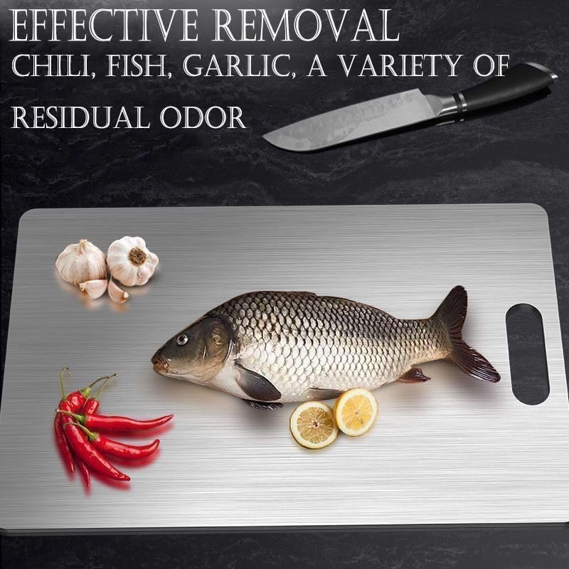 Titanium Cutting Board - 2025 New Upgrade 100% Pure Titanium Cutting Boards For Kitchen, 1 Pack Double-sided food-grade Cutting Board For Cutting Meats, Fruits And Vegetables (12"L x 9"W) - Image 6