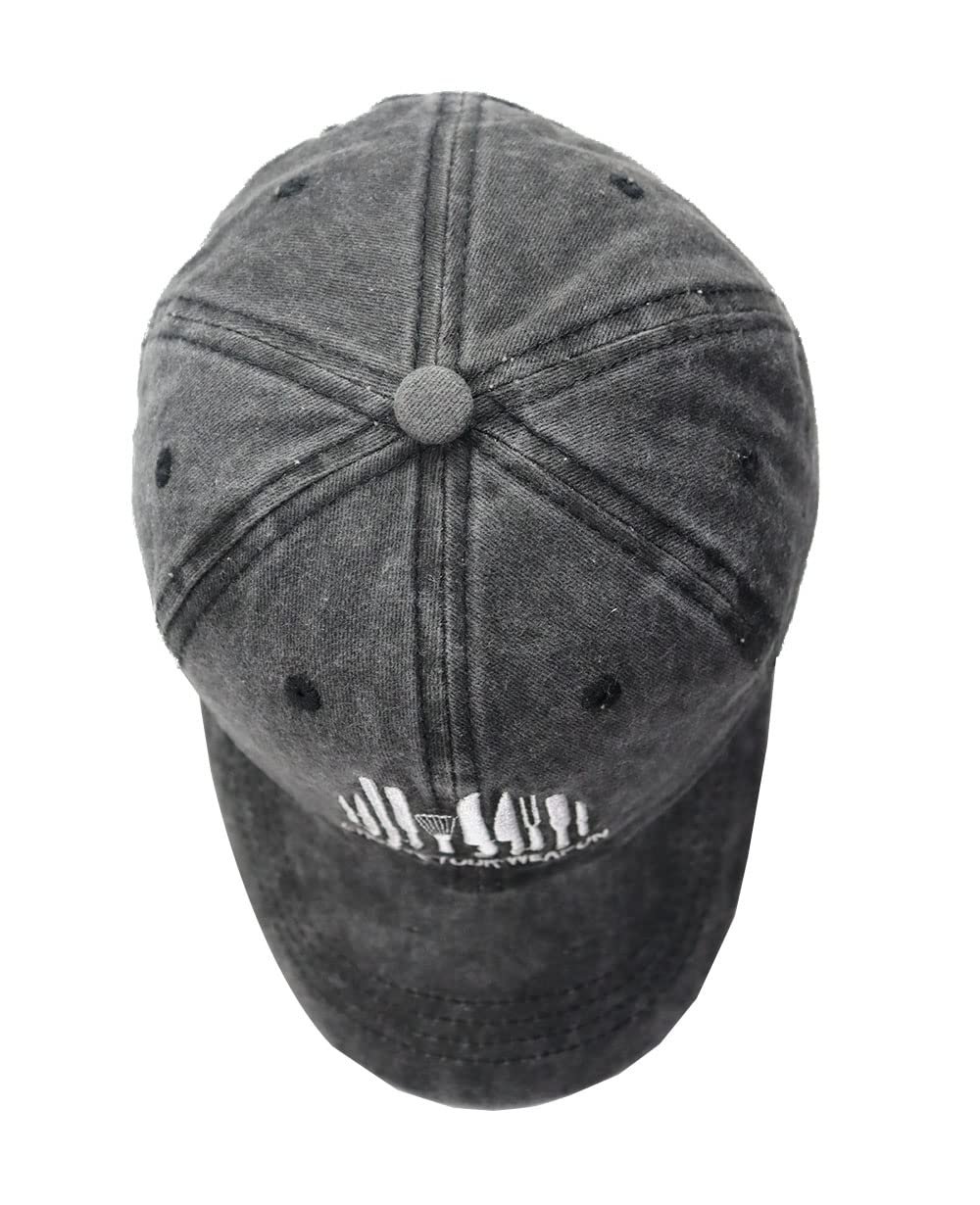 Unisex Skull-Chef Cooking Skull Vintage Jeans Adjustable Embroidered Baseball Cap Cotton Denim Dad Hat (Choose Your Weapon) - Image 4