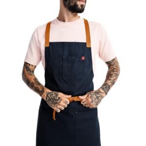 hedley & bennett Crossback Apron - Crossback Chef Apron with Pockets - 100% Cotton Twill, 8oz - Midnight Blue