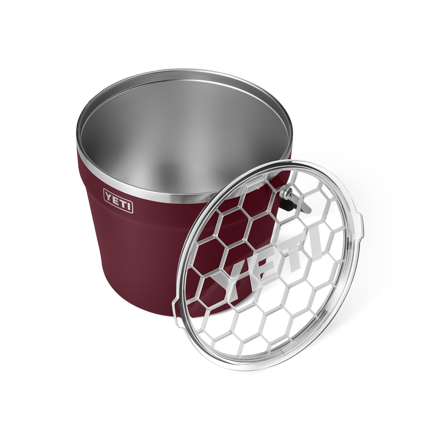 YETI Rambler Beverage Bucket, Double-Wall Vacuum Insulated Ice Bucket with Lid, Wild Vine Red - Image 6