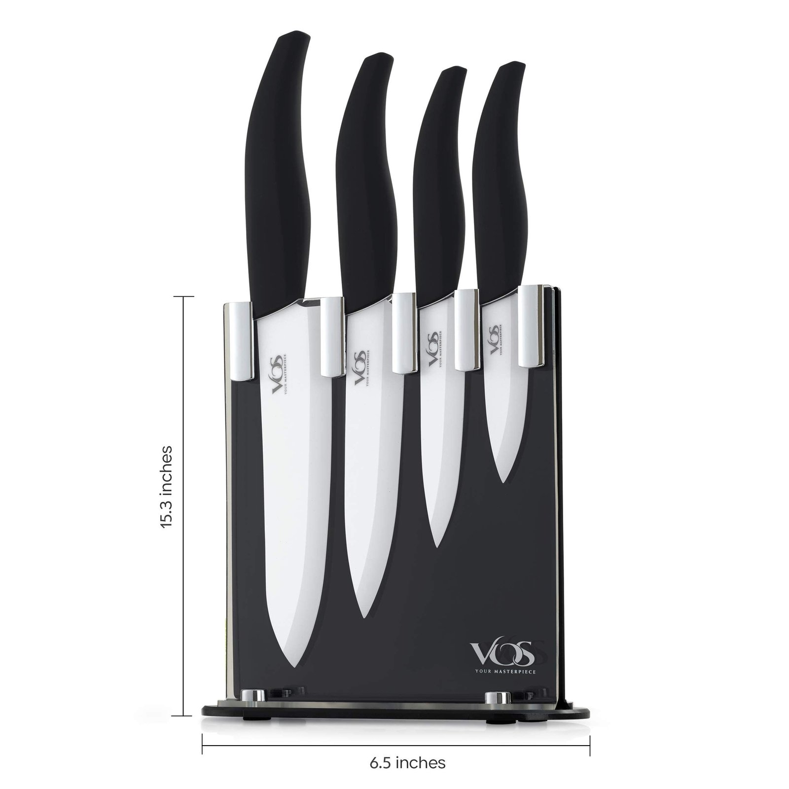 Vos Bread Knife-Serrated Blade Includes Protective Sheath Elegant Box, 8 Inch, Red - Image 2