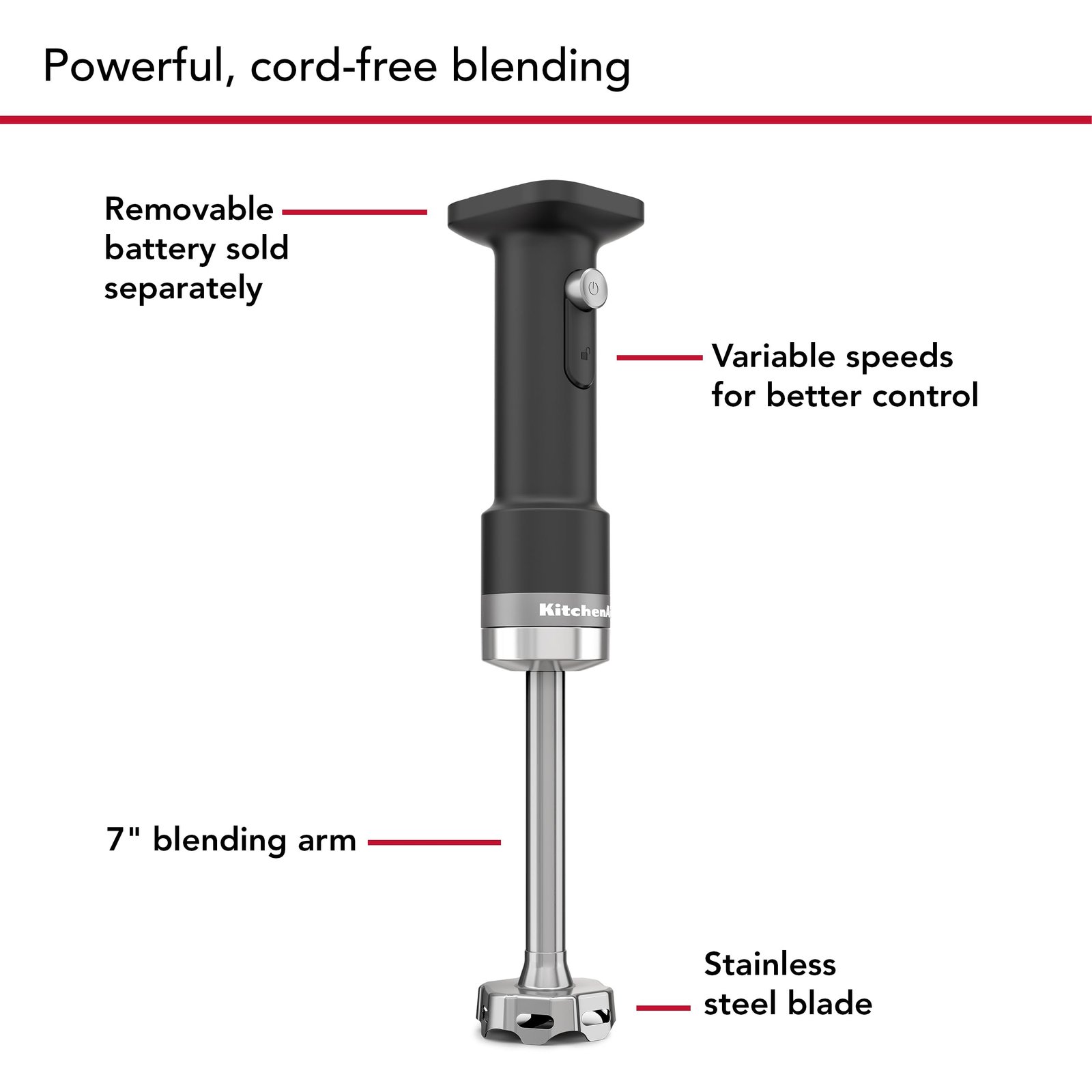 KitchenAid Go™ Cordless Hand Blender - battery included, KHBRV71 - Image 6