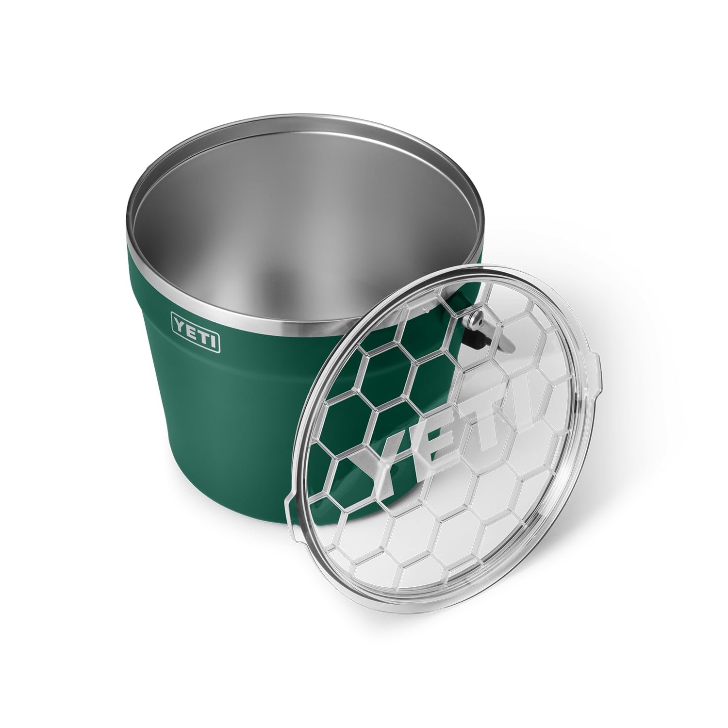 YETI Rambler Beverage Bucket, Double-Wall Vacuum Insulated Ice Bucket with Lid, Black Forest Green - Image 7