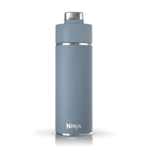 Ninja DW2401BL Thirsti 24oz Travel Water Bottle, For Carbonated Sparkling Drinks, Colder and Fizzier Longer, Leak Proof, 24 Hrs Cold, Dishwasher Safe, Stainless Steel Insulated Tumbler, Storm Blue