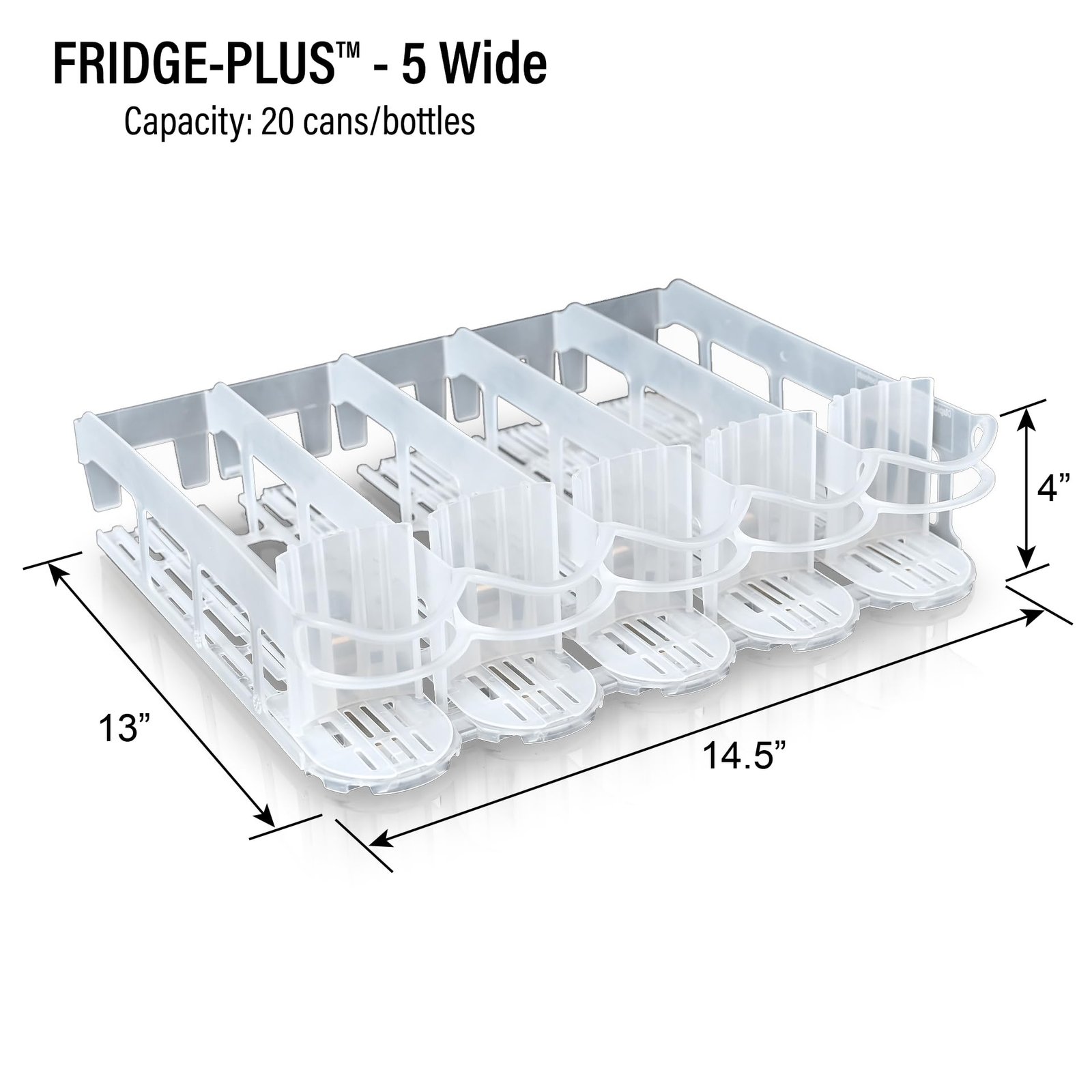 Display Technologies, Fridge-Plus Drink Organizer for Refrigerator Storage - Soda Can Dispenser and Soda Can Organizer Rack for Bar Fridge (Pack of 1) - Image 8