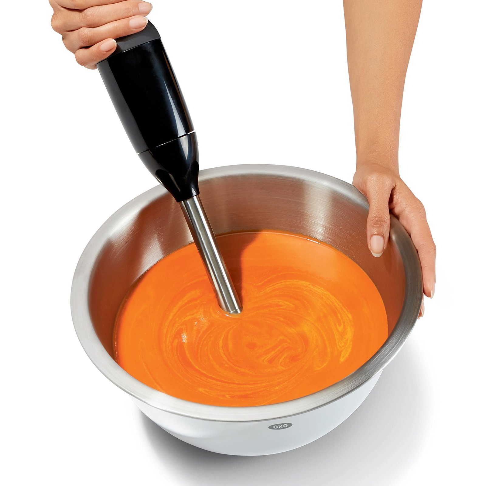 OXO Good Grips 3-Piece Stainless-Steel Mixing Bowl Set, White - Image 7