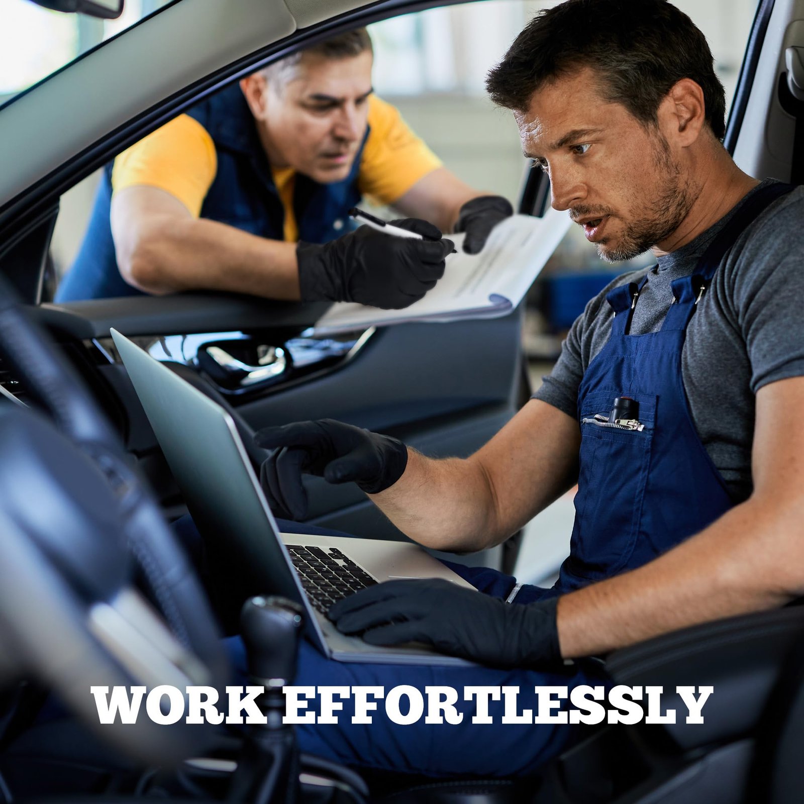 TitanFlex Disposable Nitrile Exam Gloves, 6-mil, Black, Large 100-ct Box, Heavy Duty Disposable Gloves, Cooking Gloves, Mechanic Gloves, Latex Free Gloves, Food Safe Rubber Gloves for Food Prep - Image 7