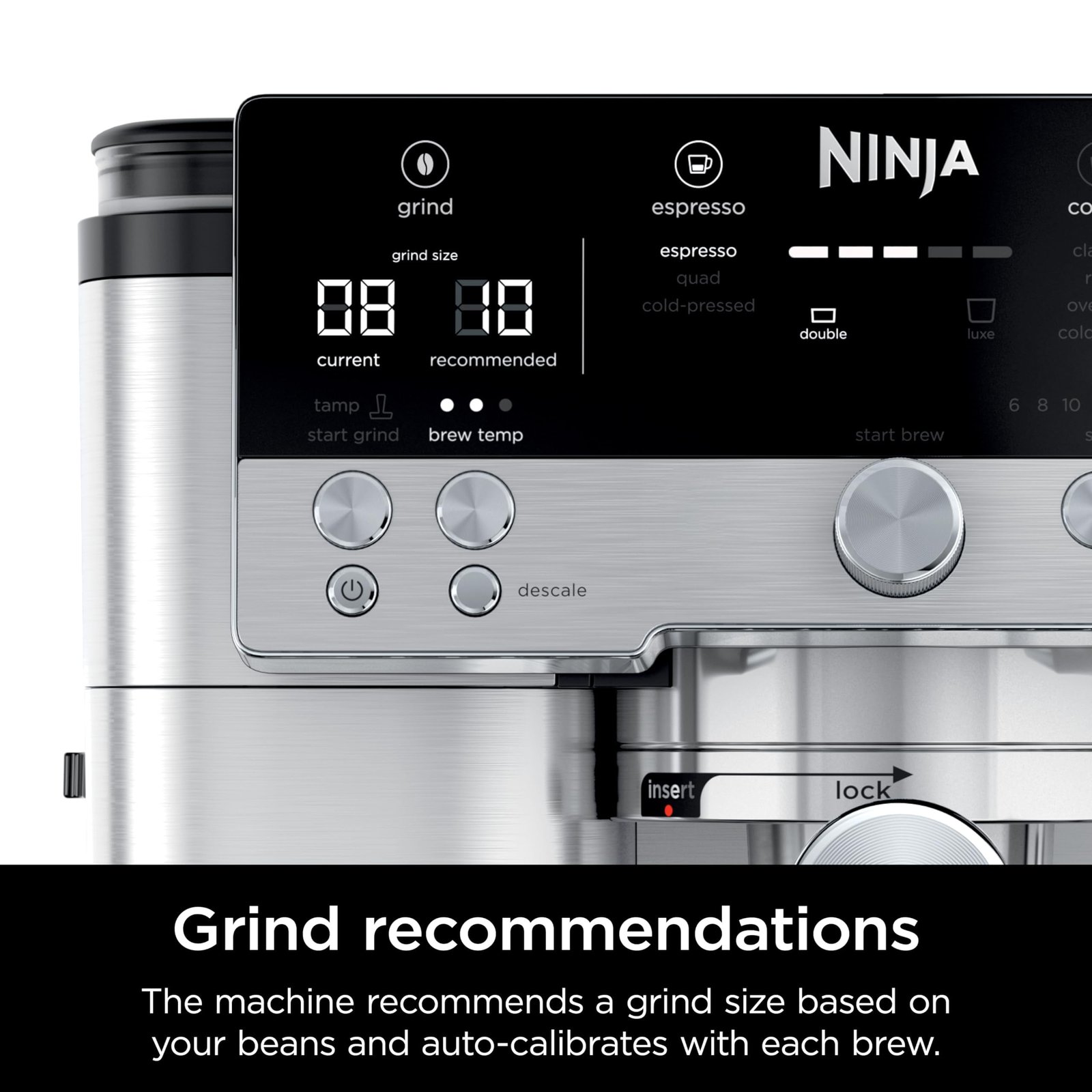 Ninja | Espresso Machine and Drip Coffee Maker| Luxe Café Premier Series | Integrated Coffee Grinder, Milk Frother, Assisted Tamper & Built-In Espresso Accessory Storage | Stainless Steel | ES601 - Image 9