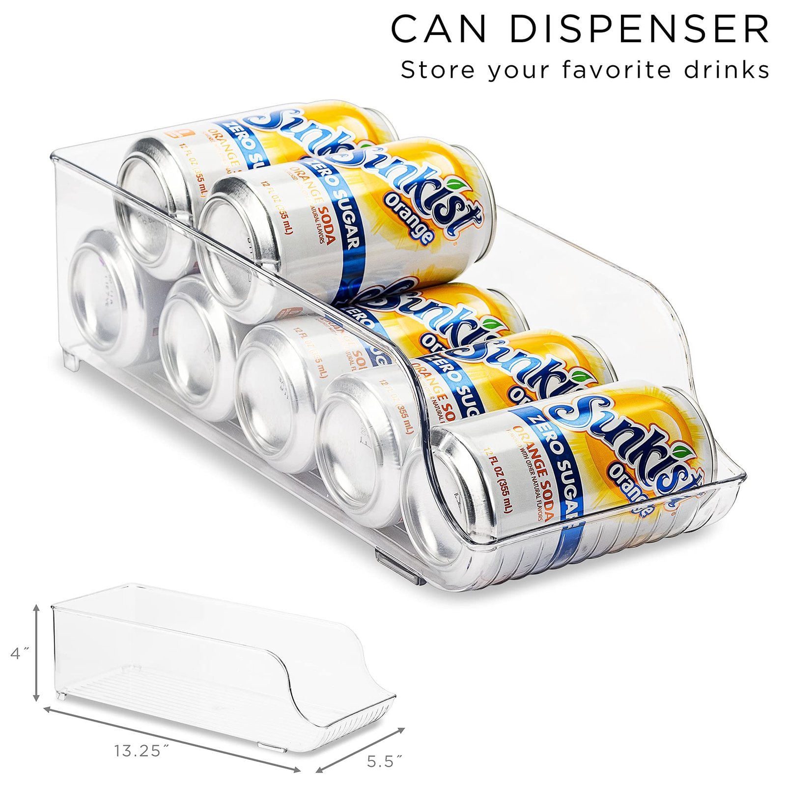 Sorbus Fridge Organizer Bins – Set of 6 Refrigerator Organizers and Storage Containers, Stackable Freezer Bins and House Essentials for New Home, BPA-Free Pantry Drawer Organizers - Image 5