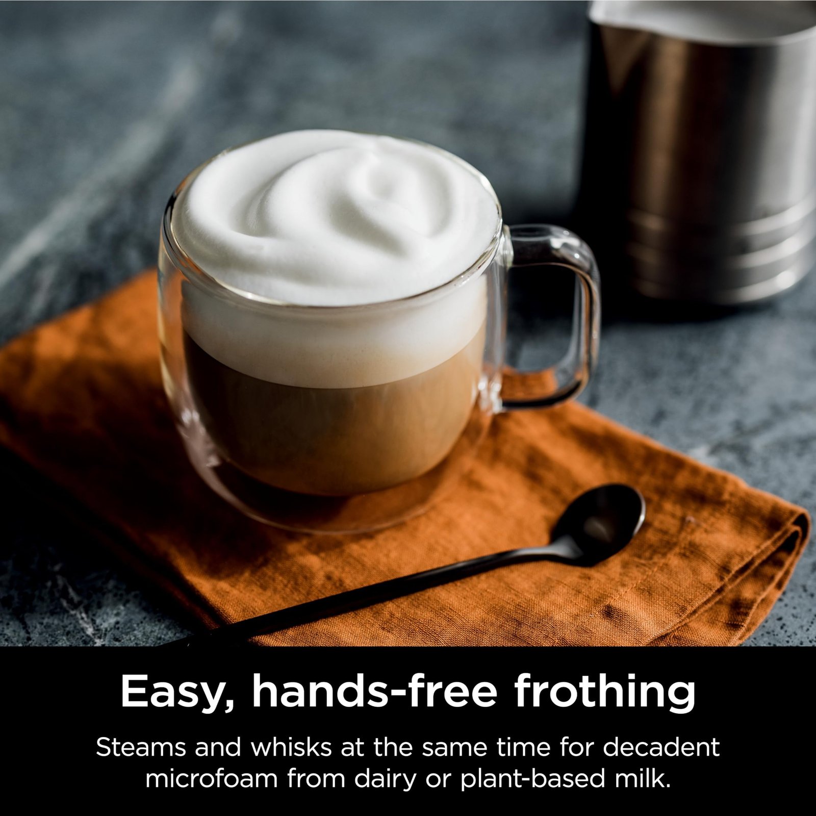 Ninja | Espresso Machine and Drip Coffee Maker| Luxe Café Premier Series | Integrated Coffee Grinder, Milk Frother, Assisted Tamper & Built-In Espresso Accessory Storage | Stainless Steel | ES601 - Image 6