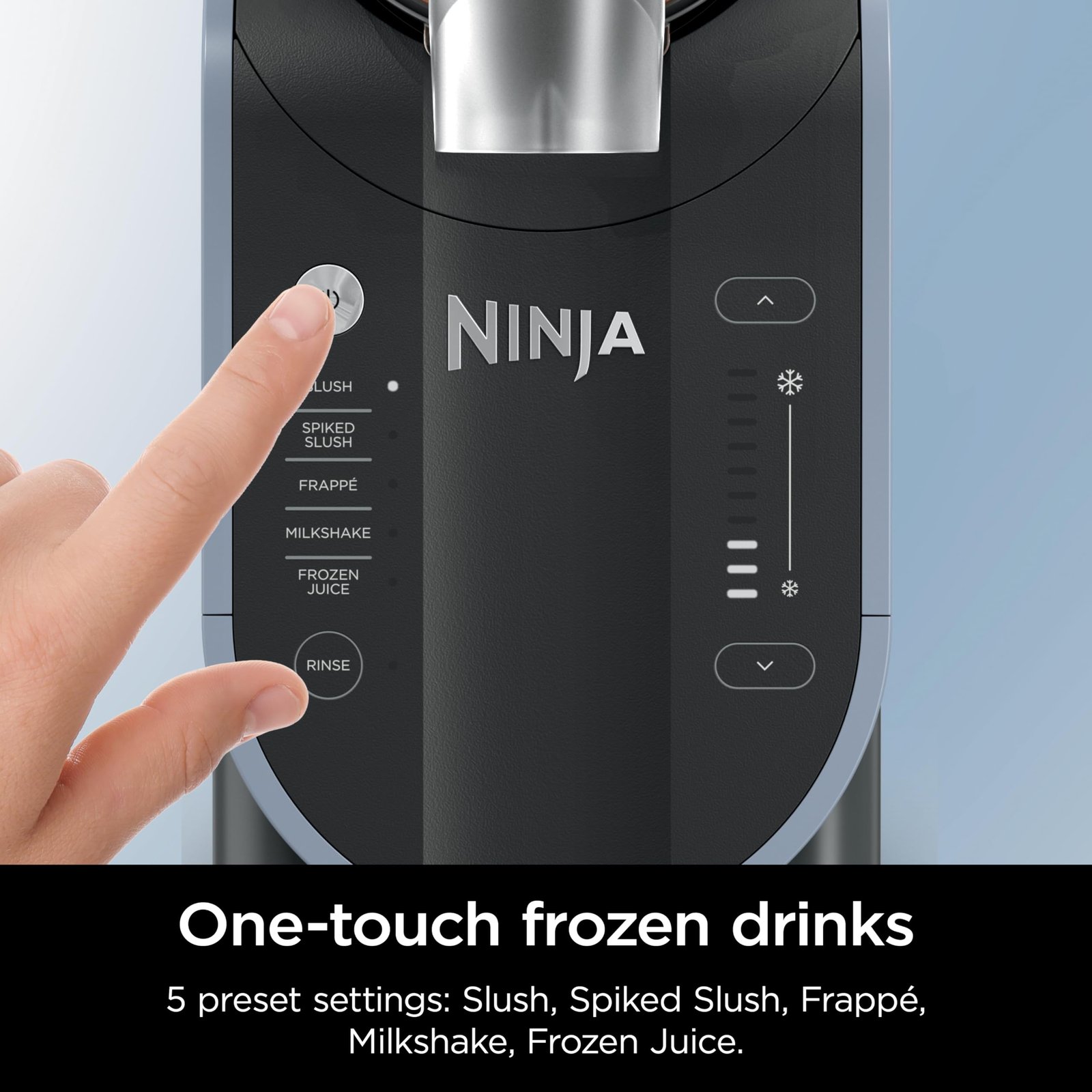 Ninja SLUSHi with RapidChill Technology, 88 oz. Frozen Drink & Slushie Machine, 5 Preset Programs, Margaritas, Frappés, and More, Premium Accents, Black, FS301 - Image 7
