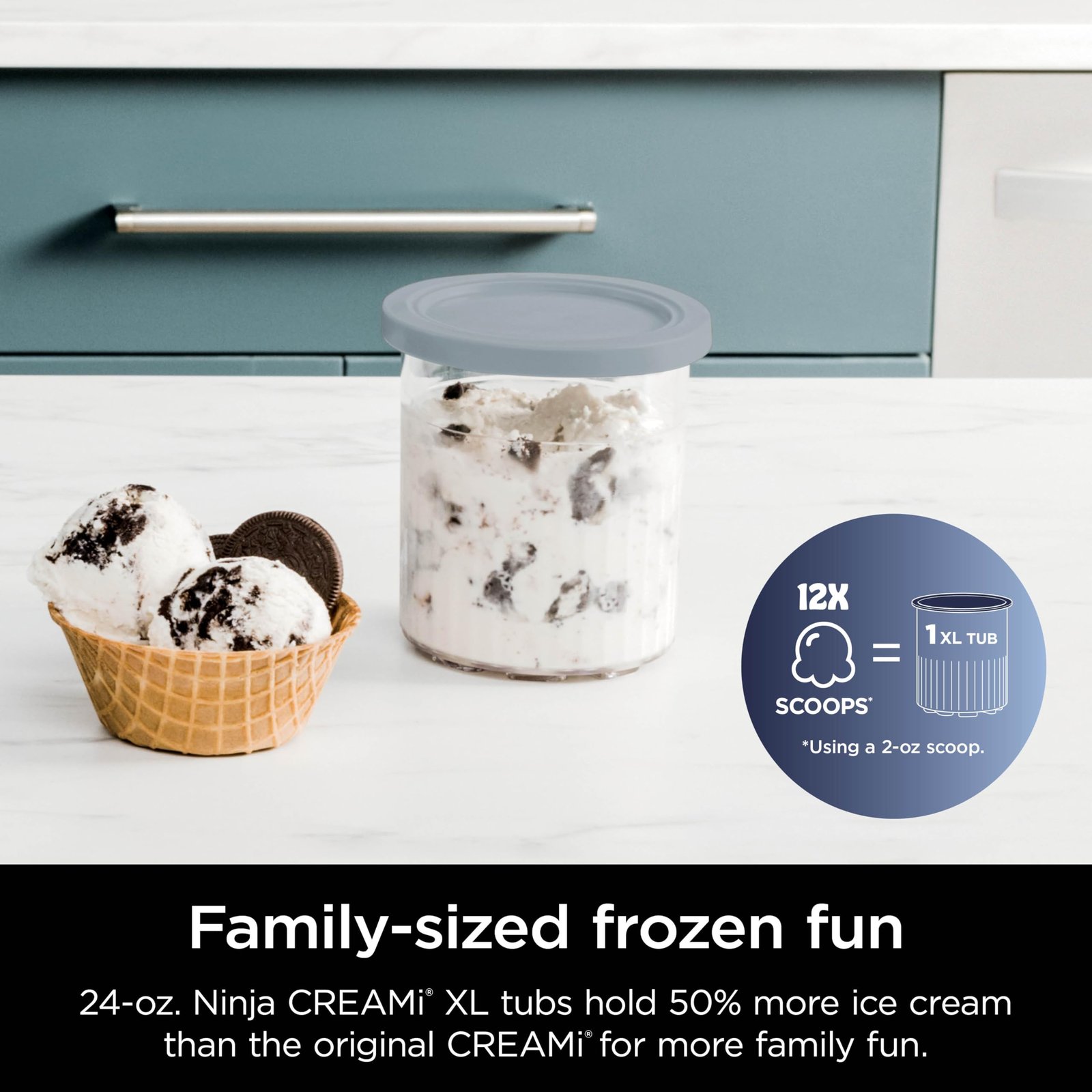 Ninja CREAMi Deluxe Ice Cream & Frozen Treat Maker for Ice Cream, Sorbet, Milkshakes, Frozen Yogurt, & More, 11-in-1, XL Capacity, Silver, Includes (2) Family-Sized 24 oz. Tubs, NC501 - Image 11