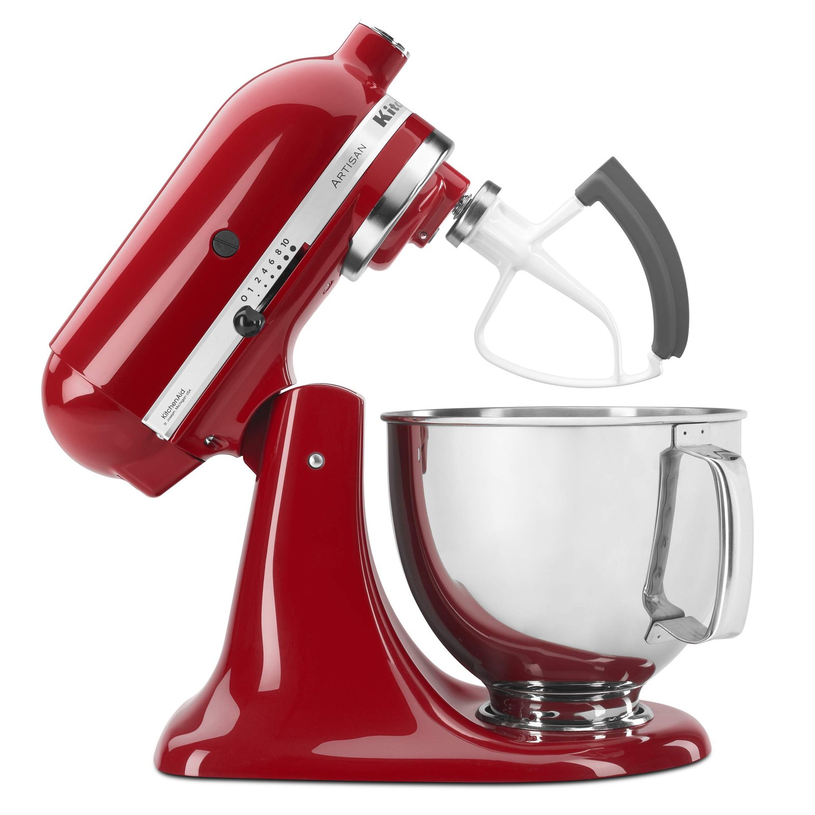KitchenAid Value Bundle Artisan Series 5 Quart Tilt-Head Stand Mixer with Included Flex Edge Beater, KSM150FEER, Empire Red - Image 5