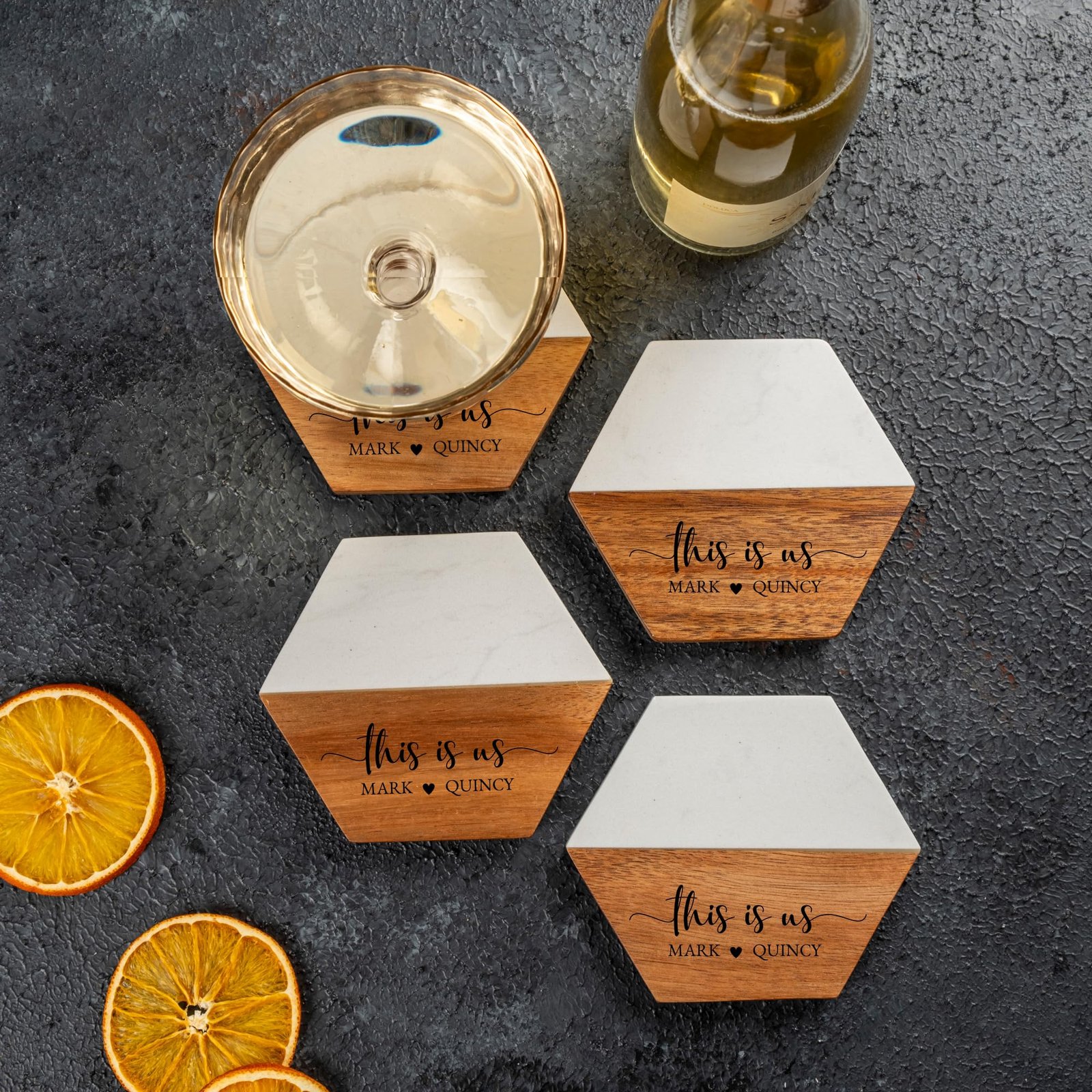 Personalized Charcuterie Board - Custom Engraved Wooden Marble Cheese Boards for Bridal Shower, Wedding, Housewarming, Birthday & Anniversary Gifts - Perfect Gift for Couples & Women - Image 6