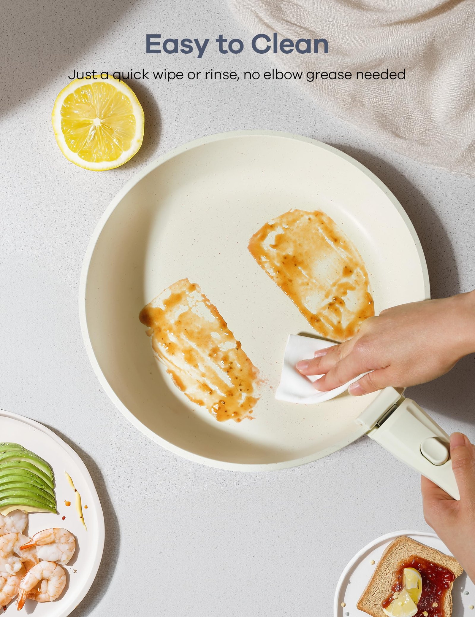 Ganiza 27pcs Nonstick Cookware Set, Pots and Pans Set Non Stick Detachable Handle, Non Toxic Cookware Sets Induction, Pots and Pans with Removable Handles, RV Cooking Set, Oven/Dishwasher Safe - Image 2