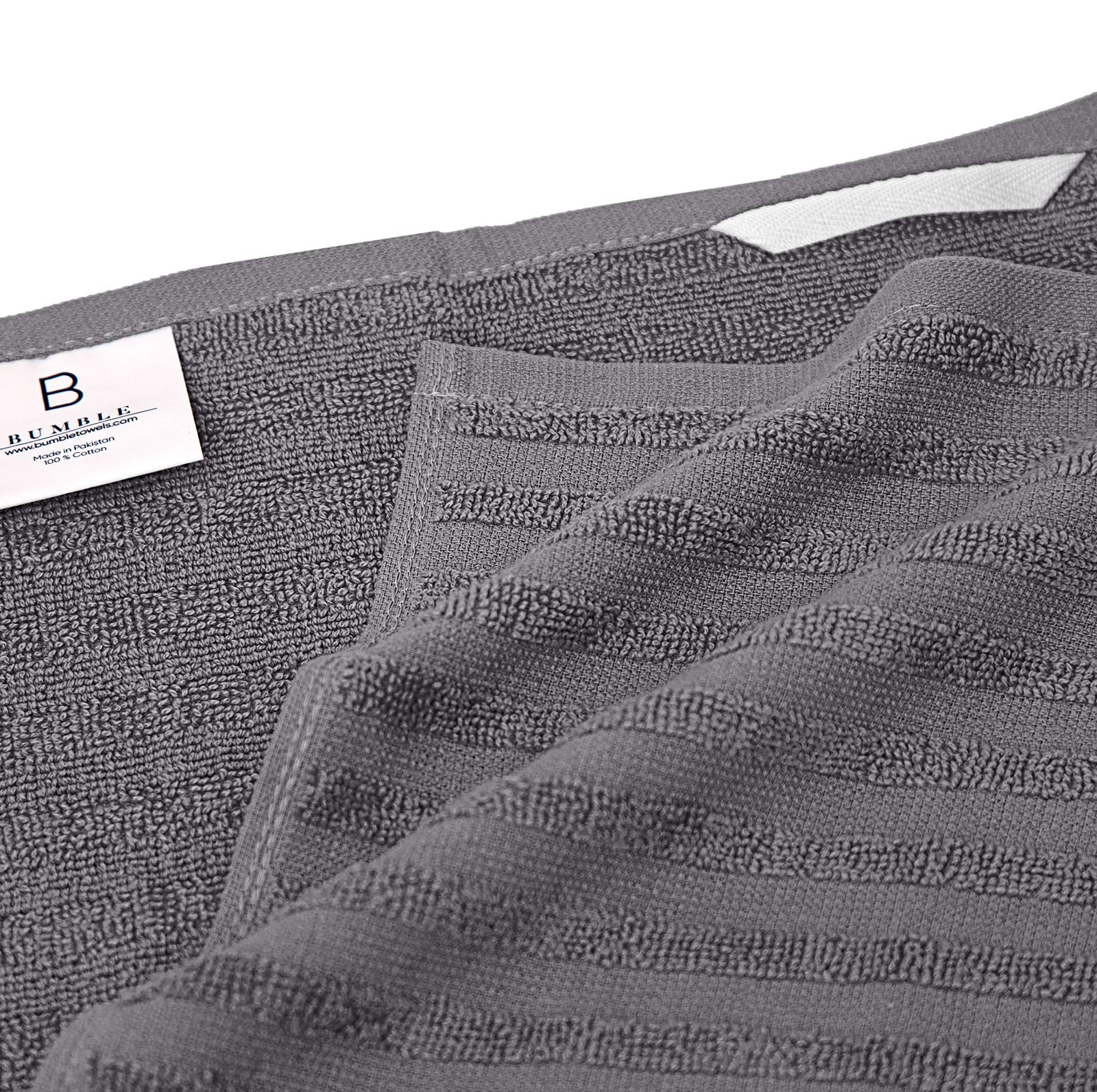 Premium Kitchen Towels (20”x 28”, 6 Pack) | Large Cotton Kitchen Hand Towel | Flat & Terry Dish Cloths | Highly Absorbent Tea Towels Set with Hanging Loop | Gray - Image 4