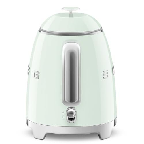 SMEG Mini 50's Retro Style 3 Cup Electric Kettle with Double Wall Anti Slip Base and Water Level Indicator (Pastel Green) - Image 3