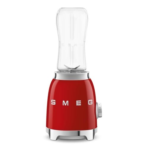 SMEG 50's Retro Style Personal Blender with Backlit Knob and Two 600 ML BPA Free bottles PBF01RDUS Red - Image 4