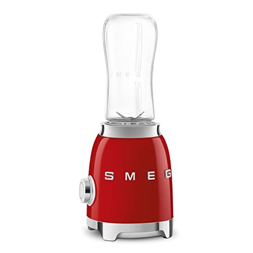 SMEG 50's Retro Style Personal Blender with Backlit Knob and Two 600 ML BPA Free bottles PBF01RDUS Red - Image 5