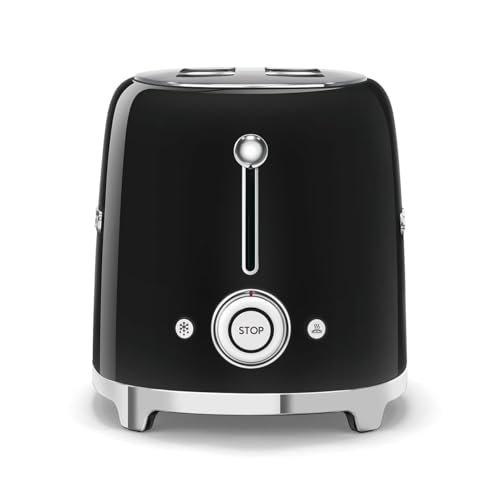 SMEG 2 Slice Toaster with 6 Presets and Defrost Function and Removable Crumb Tray (Black) - Image 6
