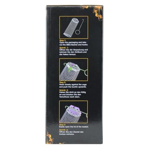 Ivtivfu Rolling Grill Baskets (2PCS, Hexagon), Removable Wooden Handle, 304 Stainless Steel, Nesting Grilling Net, BBQ Accessories Tools for Vegetables Shrimp, Outdoor Cooking Camping, Birthday Gifts for Men Dad Husband - Image 6