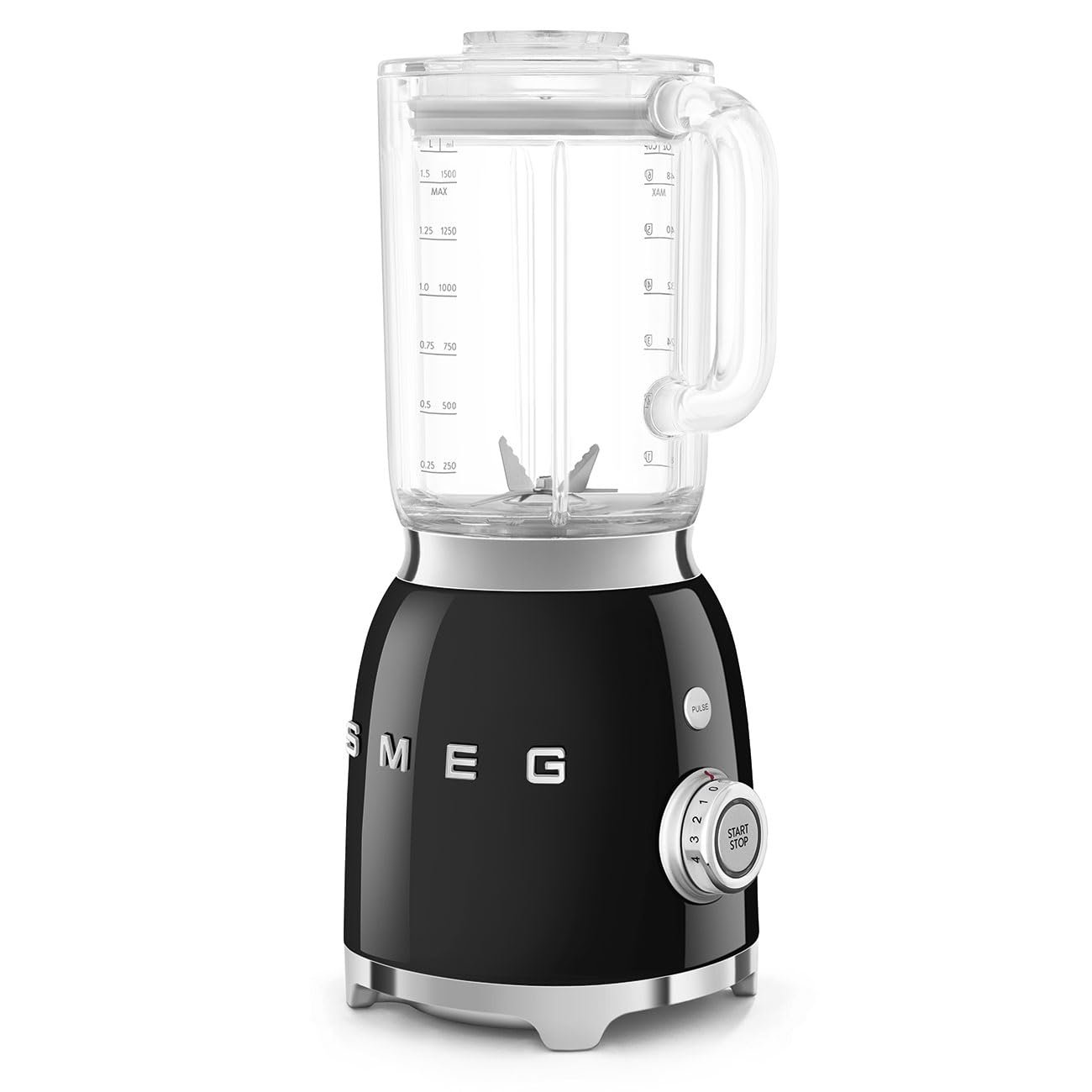 SMEG BLF03 Retro Style Blender – 600W Countertop Blender with 48 oz BPA-Free Jug, 3 Speeds + Pulse, Ice Crush & Smoothie Functions – 50s-Inspired Design-Black - Image 6