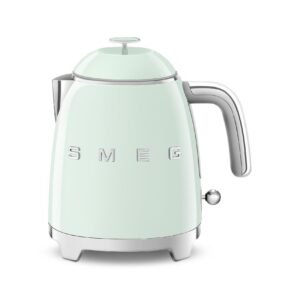SMEG Mini 50's Retro Style 3 Cup Electric Kettle with Double Wall Anti Slip Base and Water Level Indicator (Pastel Green)