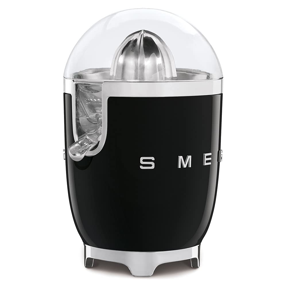 SMEG 50's Retro Style Citrus Juicer with Drip Free Spout, Automatic Activation, and Efficient Straining, Black - Image 4