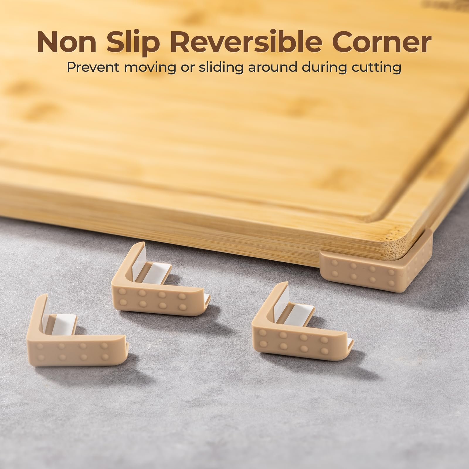 Piklohas Bamboo Cutting Boards Large Set of 4 for Kitchen, Wood Charcuterie Chopping Board with Holder Non Slip, Steak Serving Tray with Juice Groove, Big Butcher Block for Cheese, Ideal for Gift - Image 8