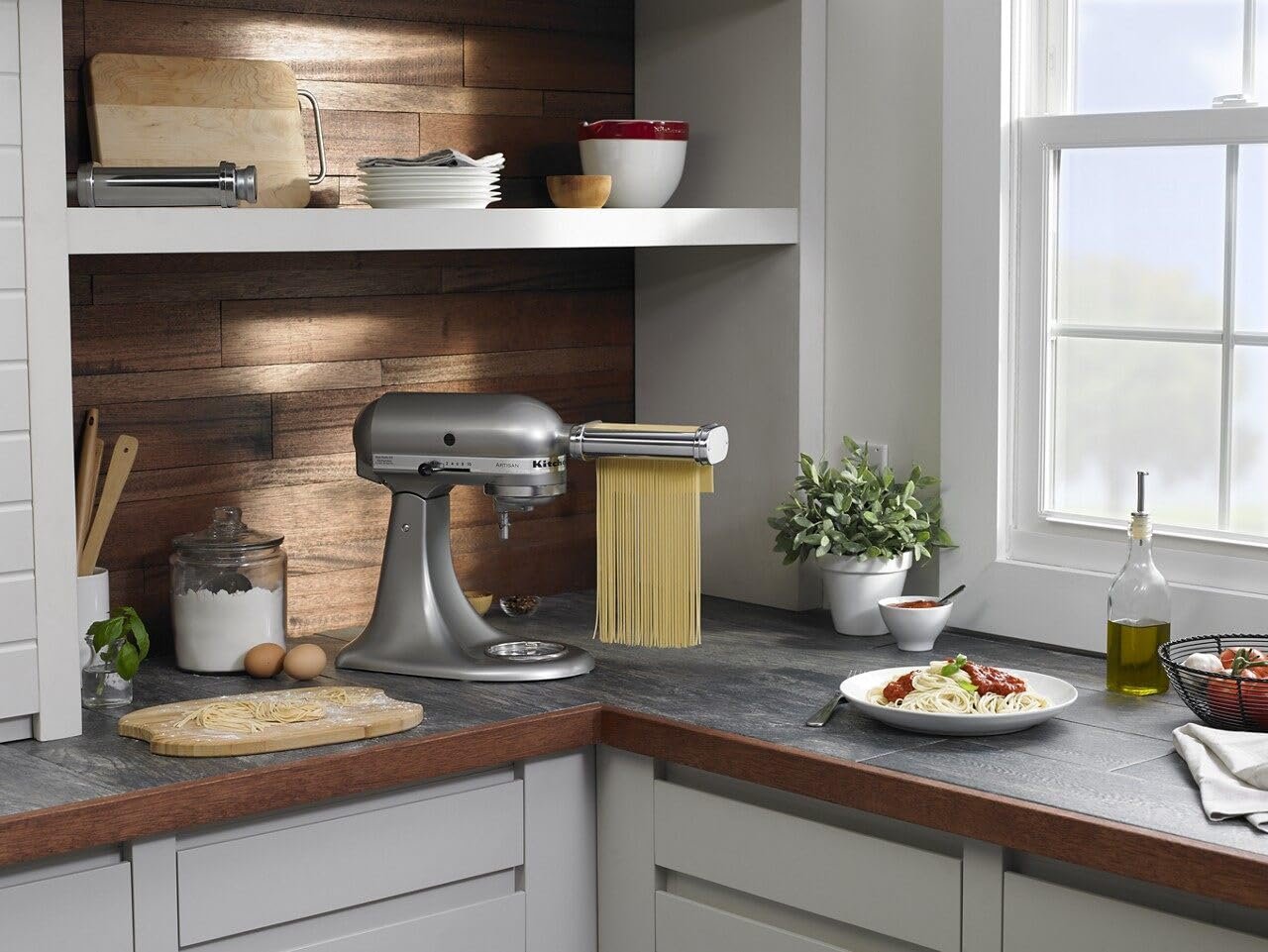 KitchenAid KSMPRA Stand Mixer Attachment Pasta Roller & Cutter, 3-Piece Set, Stainless Steel - Image 3