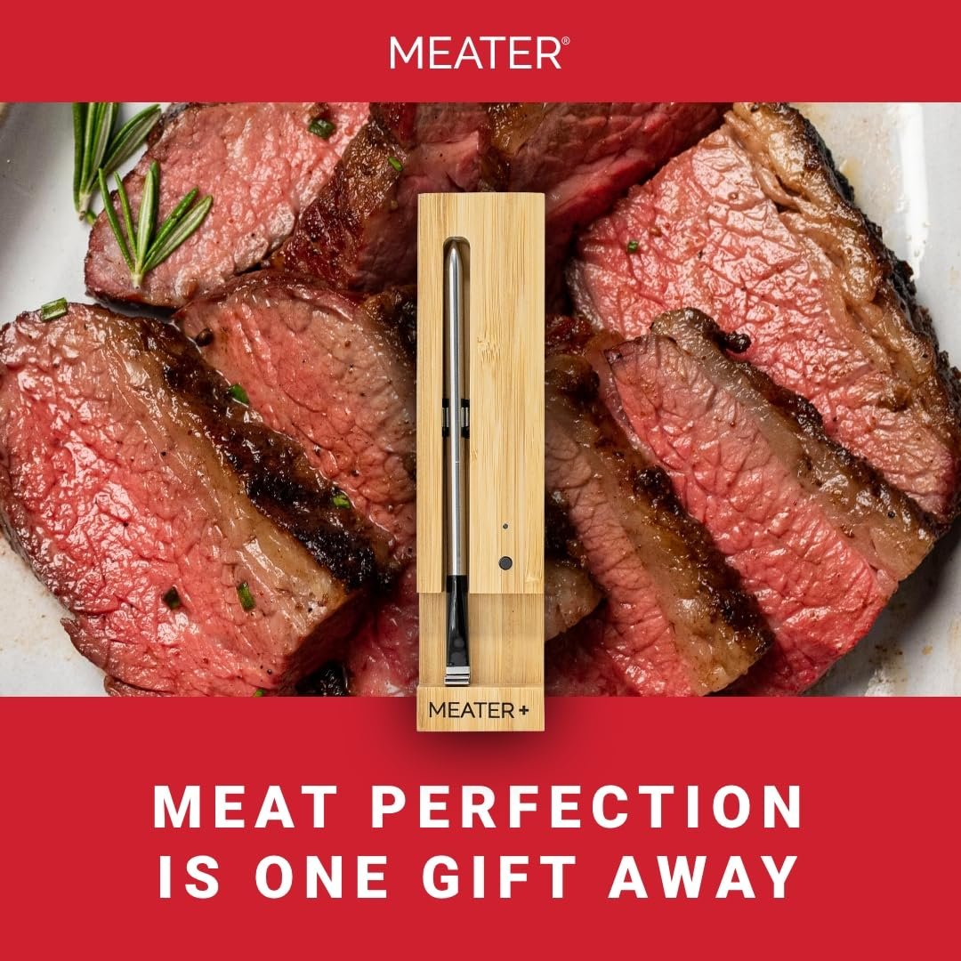 MEATER Plus: Smart Bluetooth Wireless Meat Thermometer Digital | BBQ, Grill, Oven, Smoker, Air Fryer, Kitchen | Perfect for Steak, Chicken, Turkey, and More | Delicious Recipes in App - Image 2