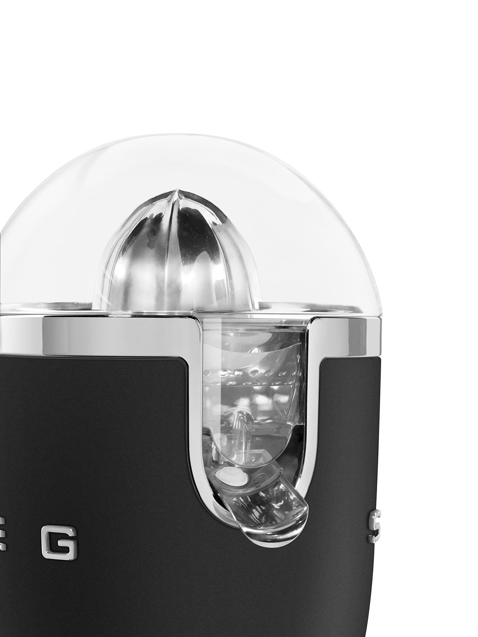 SMEG 50's Retro Style Citrus Juicer with Drip Free Spout, Automatic Activation, and Efficient Straining, Black - Image 5