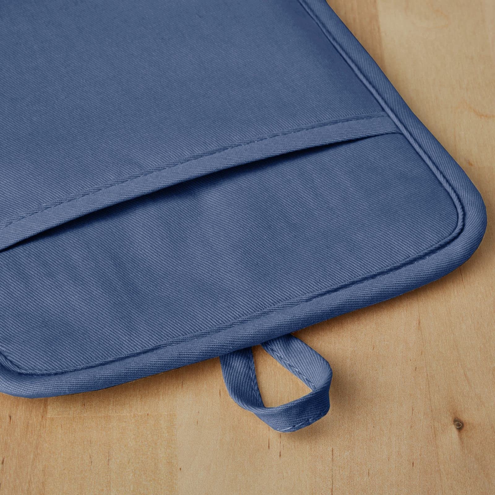 KitchenAid Ribbed Soft Silicone Pot Holder 2-Pack Set, Blue Willow, 7"x9" - Image 4