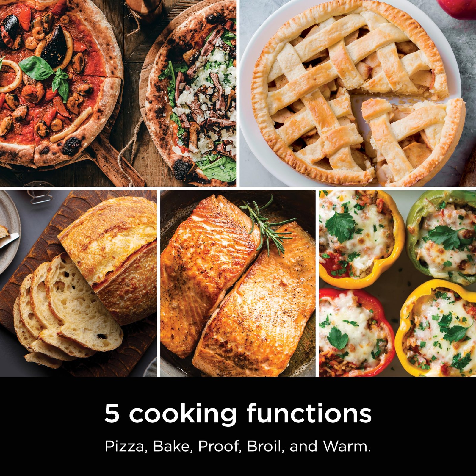 Ninja Artisan Outdoor Pizza Oven, 12-inch, 3-minute Pizza, Neapolitan, Thin Crust, New York Chicago, Custom, 700F Max Temperature, Electric Heat, Bake, Broil, Proof, Warm, MO201 - Image 4