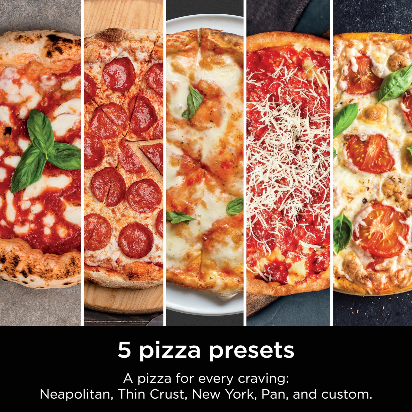 Ninja Artisan Outdoor Pizza Oven, 12-inch, 3-minute Pizza, Neapolitan, Thin Crust, New York Chicago, Custom, 700F Max Temperature, Electric Heat, Bake, Broil, Proof, Warm, MO201 - Image 5